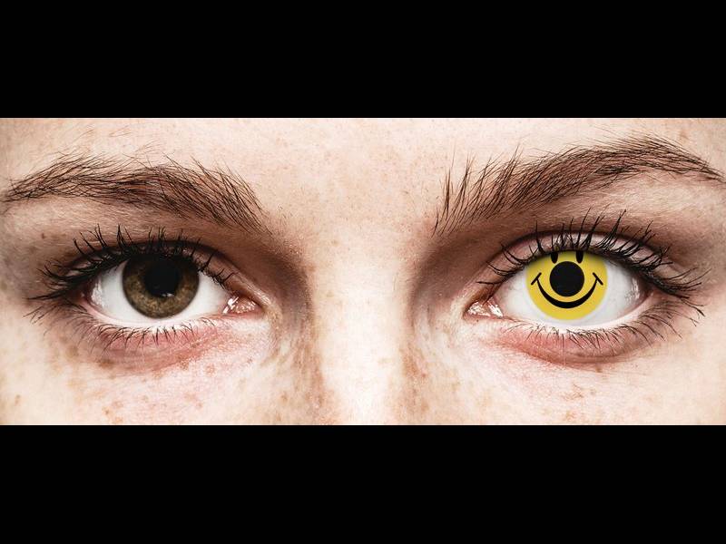 Keltaiset Smiley piilolinssit - ColourVue Crazy (2 kpl)