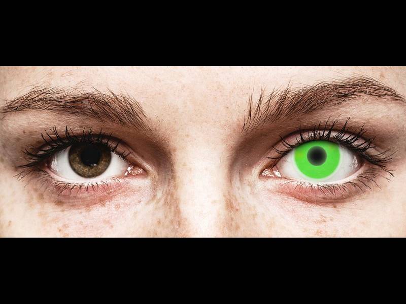 Vihreät Glow piilolinssit - ColourVue Crazy (2 kpl)