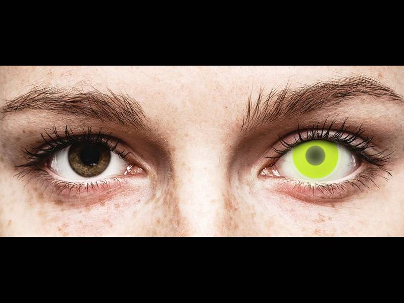 Keltaiset Glow piilolinssit - ColourVue Crazy (2 kpl)