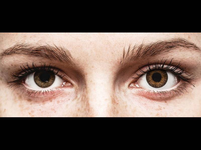 Ruskeat 3 Tones piilolinssit - tehoilla - ColourVUE (2 kpl)