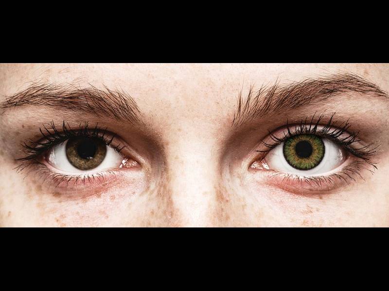 Vihreät piilolinssit - FreshLook One Day Color - Tehoilla (10 kpl)